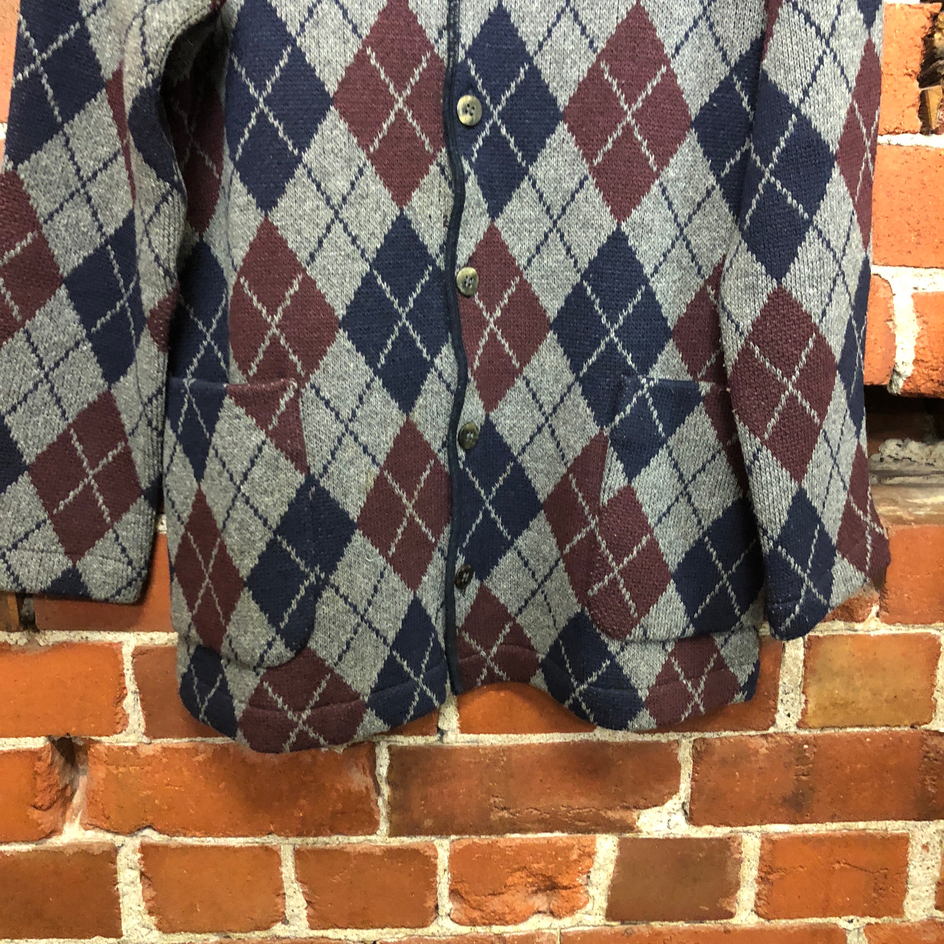 COMME DES GARCONS 1995 wool tartan cardi