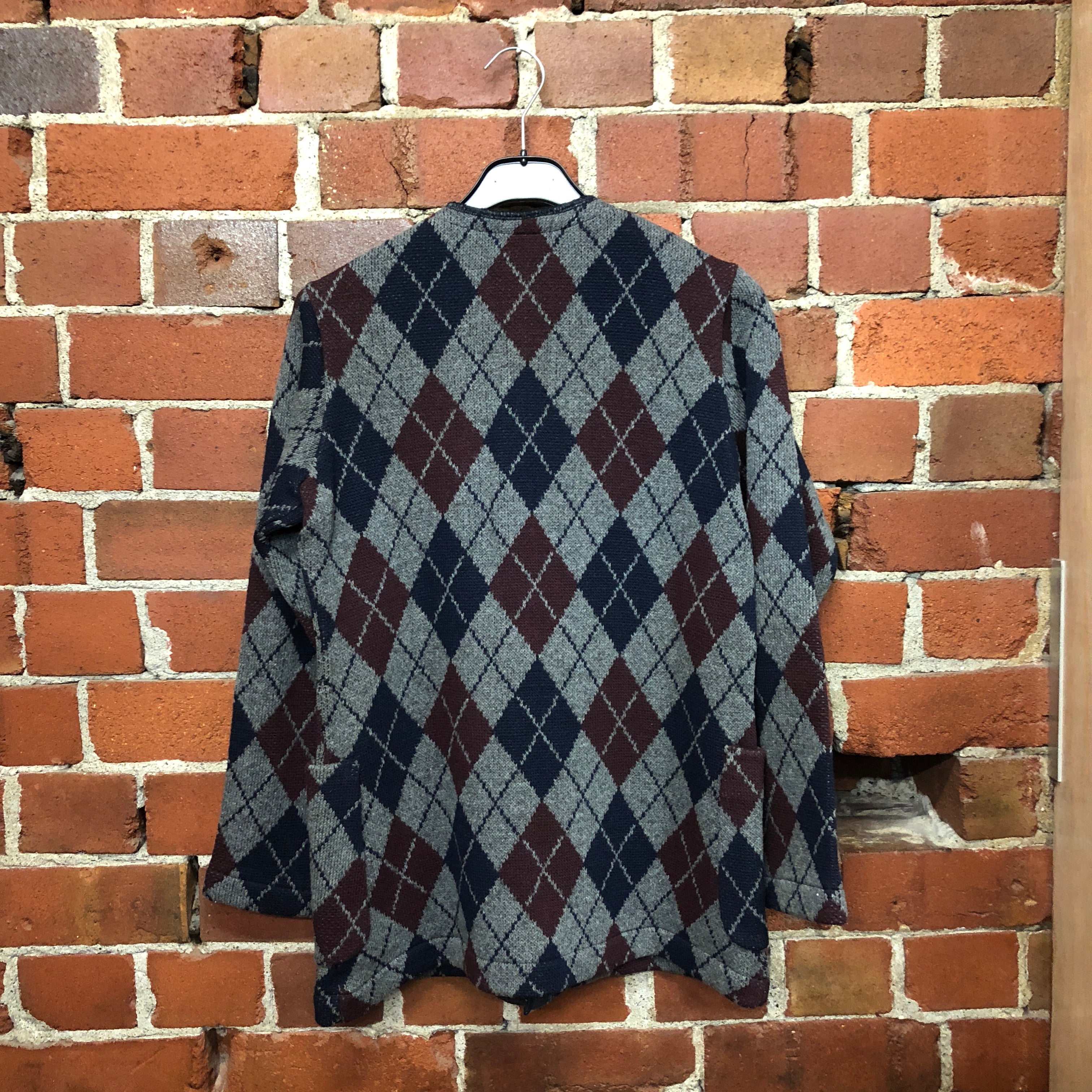 COMME DES GARCONS 1995 wool tartan cardi