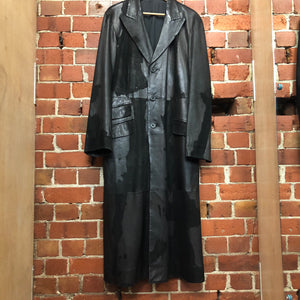 YOHJI YAMAMOTO full length leather coat