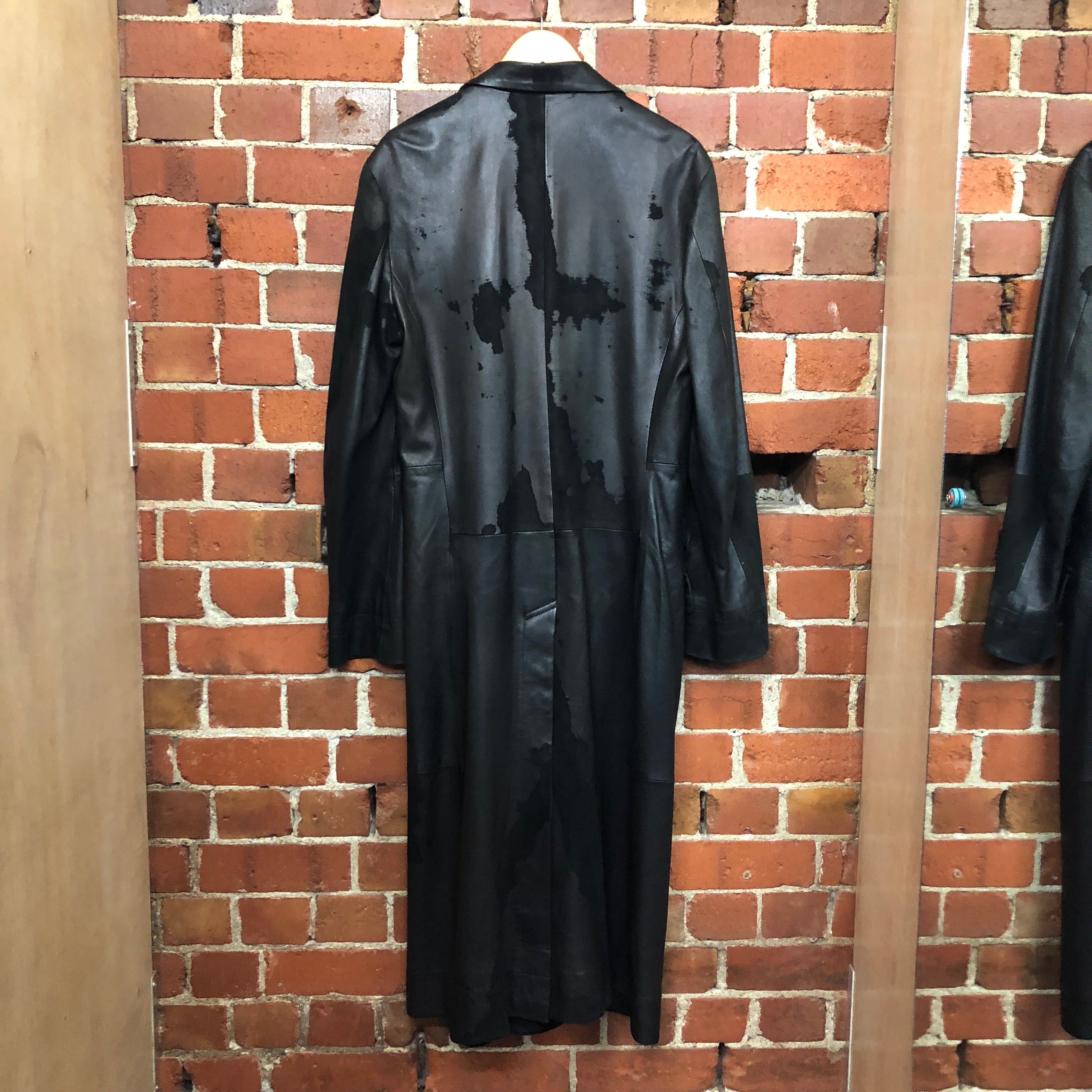 YOHJI YAMAMOTO full length leather coat