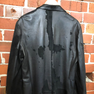 YOHJI YAMAMOTO full length leather coat