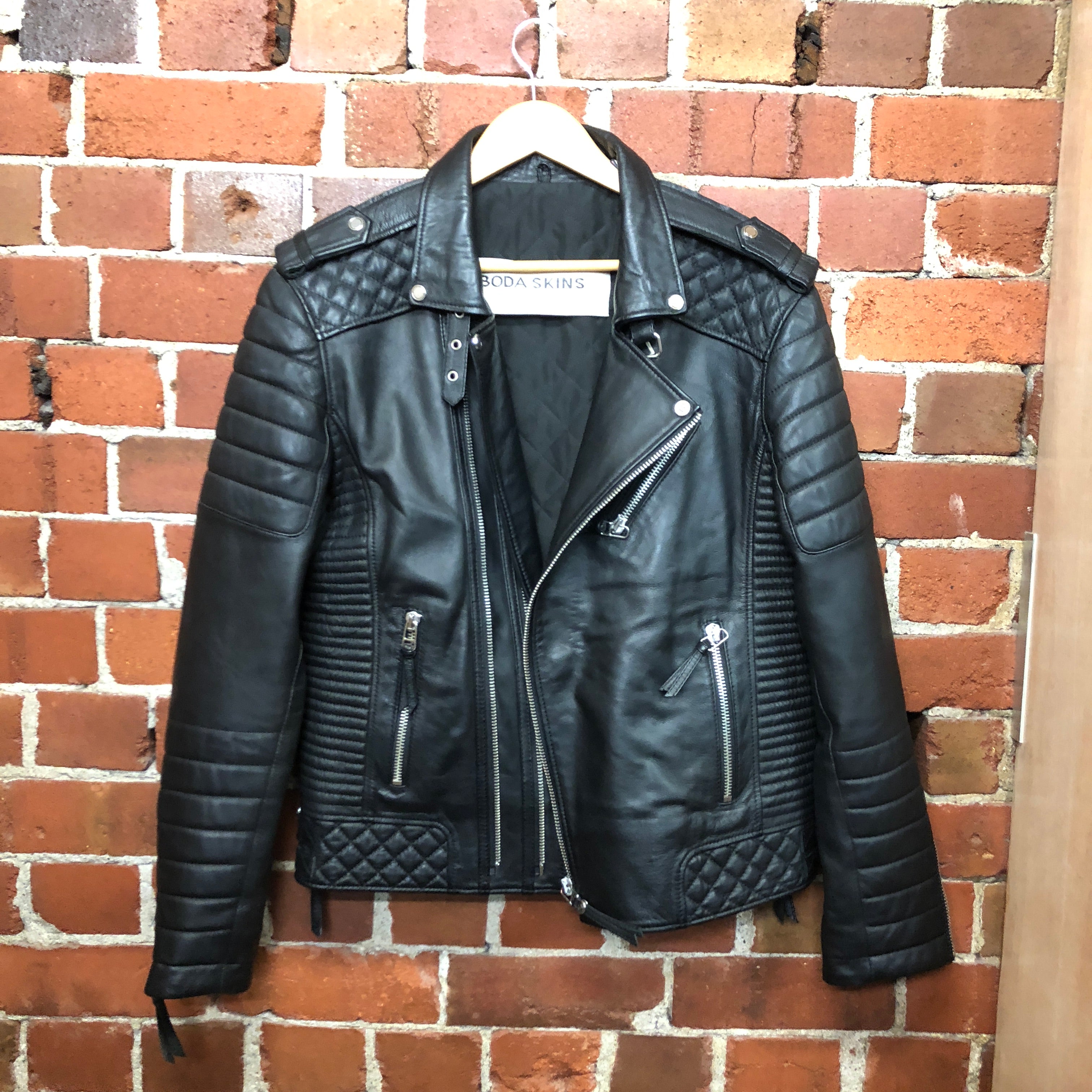 BODA SKINS leather biker jacket