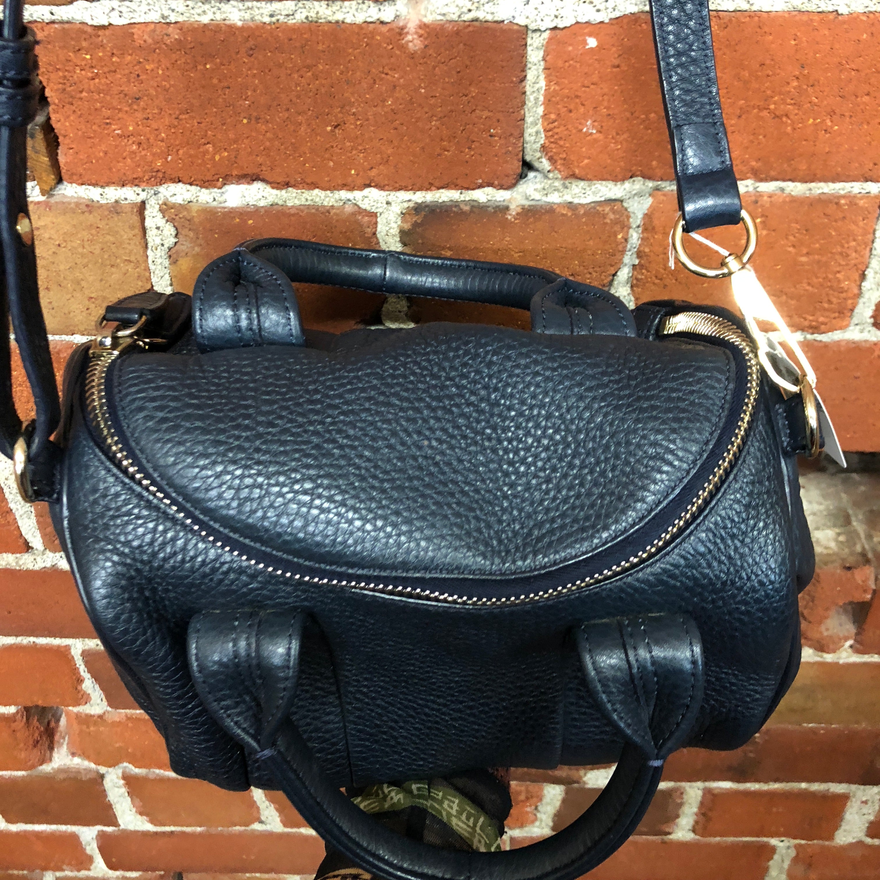 ALEXANDER WANG navy leather handbag