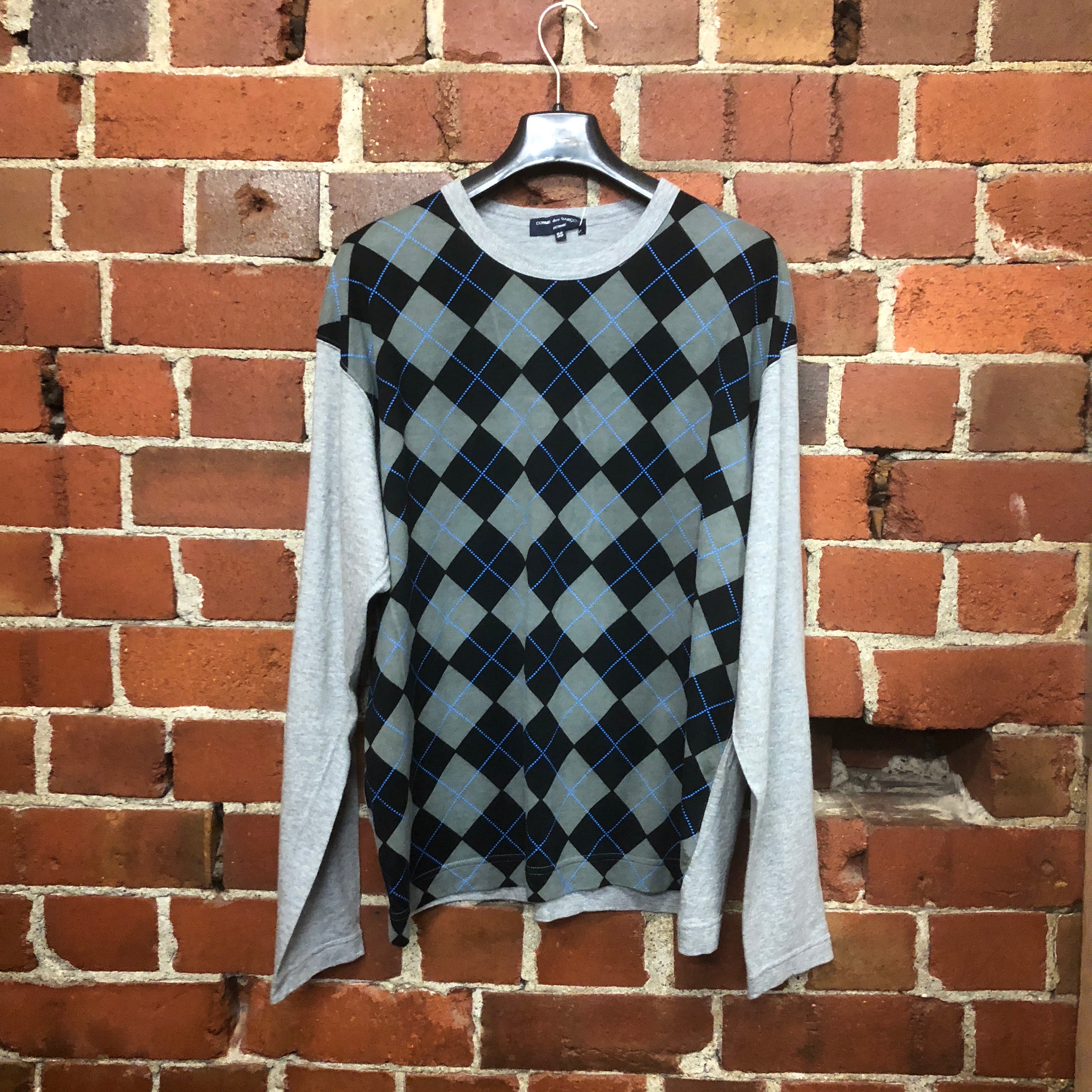 COMME DES GARCONS tartan front skivvy