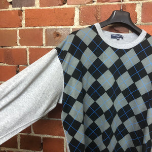 COMME DES GARCONS tartan front skivvy