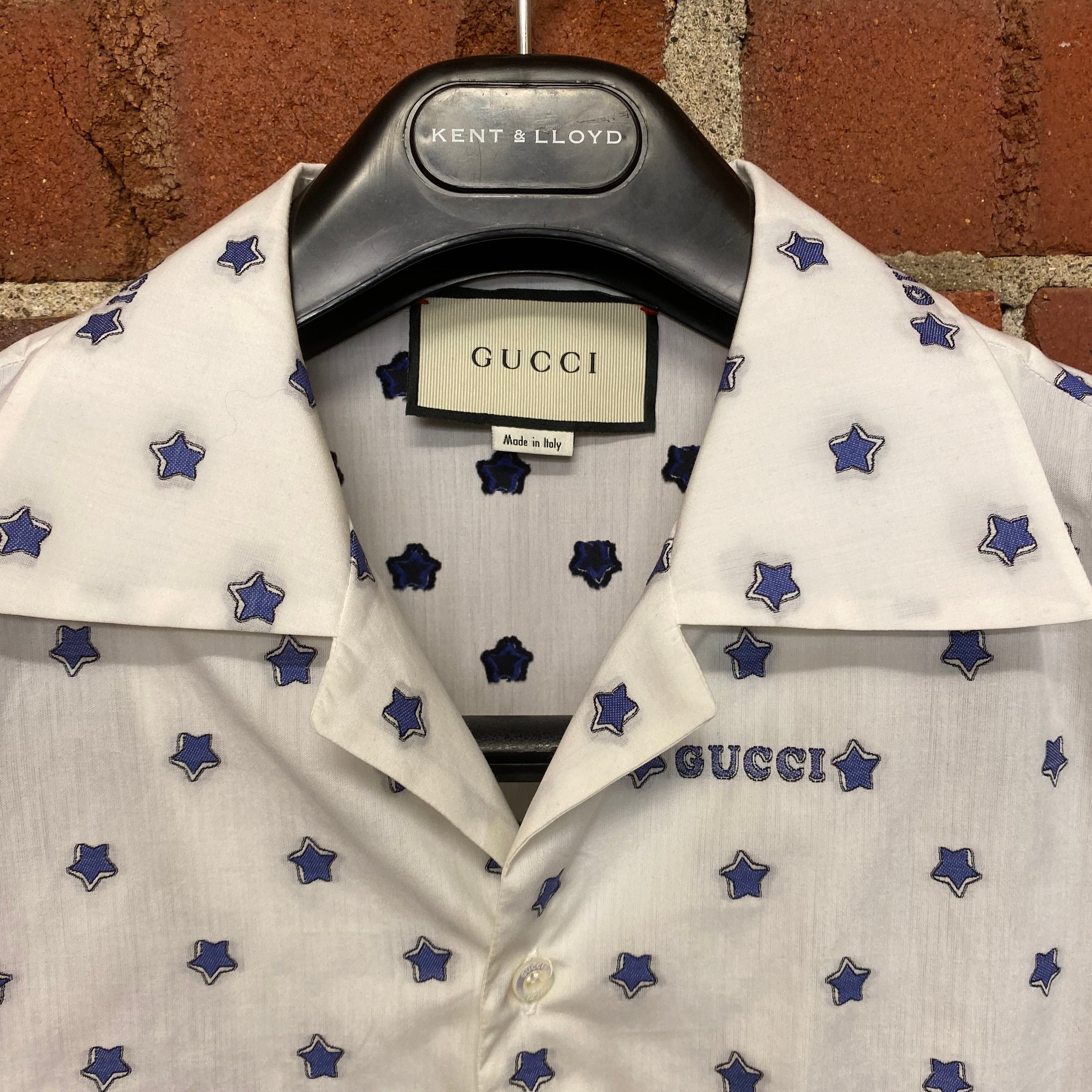 GUCCI 2019 star print bowling shirt