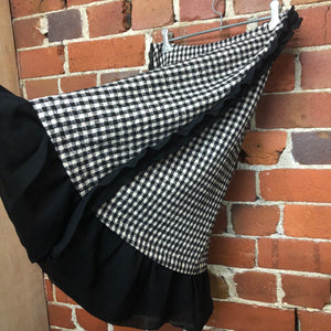 COMME DES GARCONS gingham wool skirt