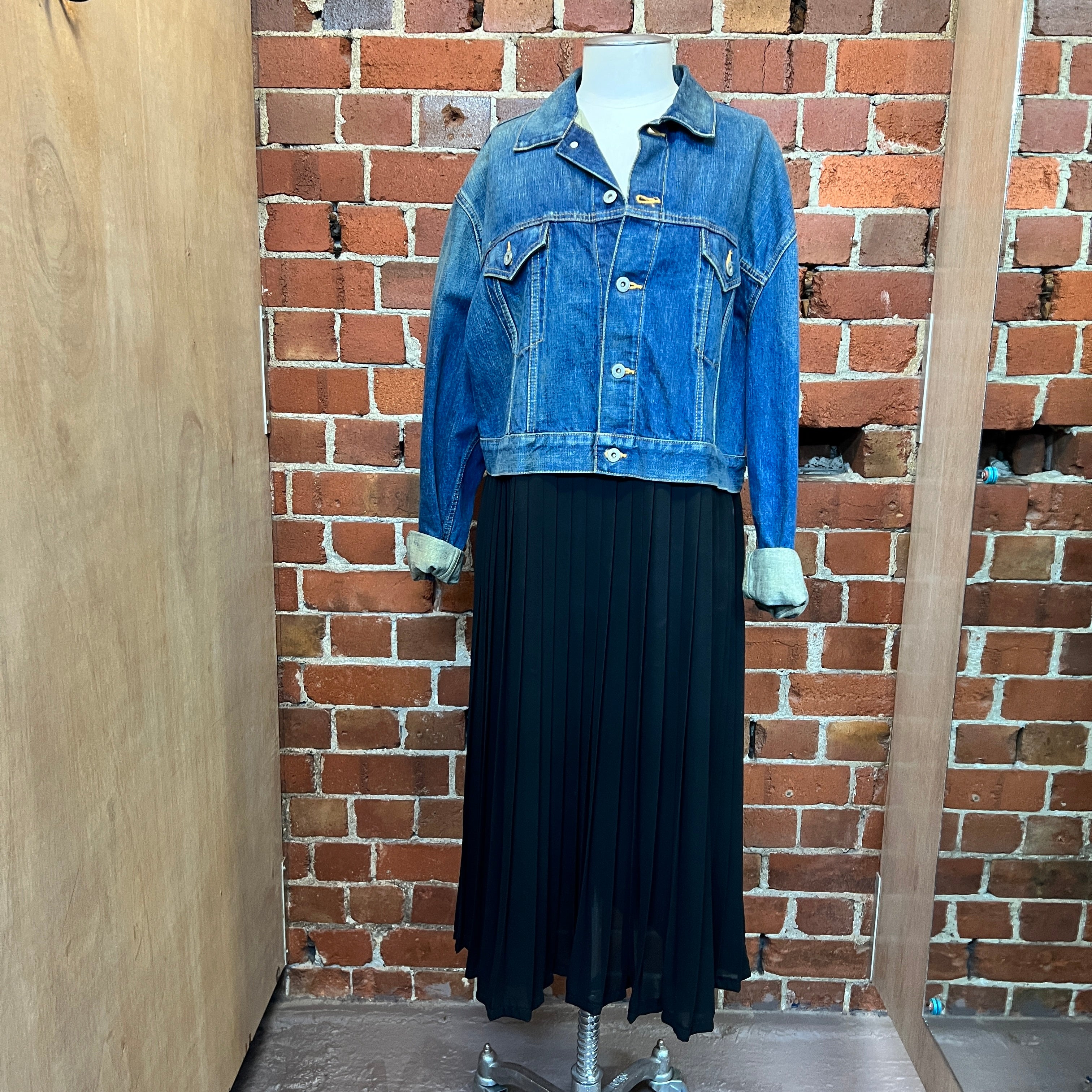 junya watanabe denim dress Junya Watanabe For Comme des Garcons Denim Dress Runway Spring SS2002 at 1stDibs