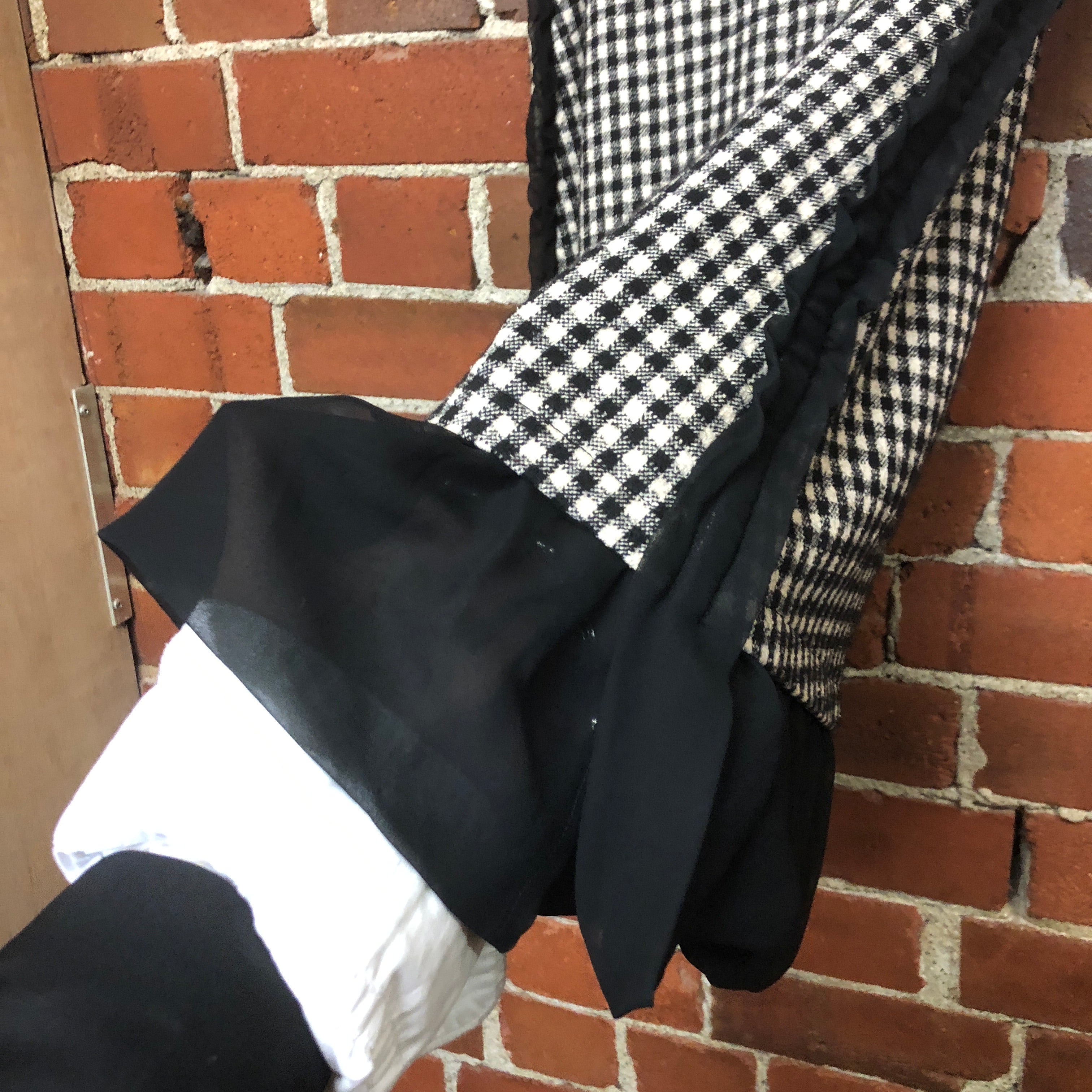 COMME DES GARCONS gingham wool skirt