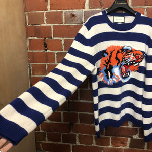 GUCCI striped tiger jumper