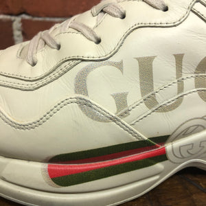 GUCCI Rhyton Gucci logo leather sneaker 44