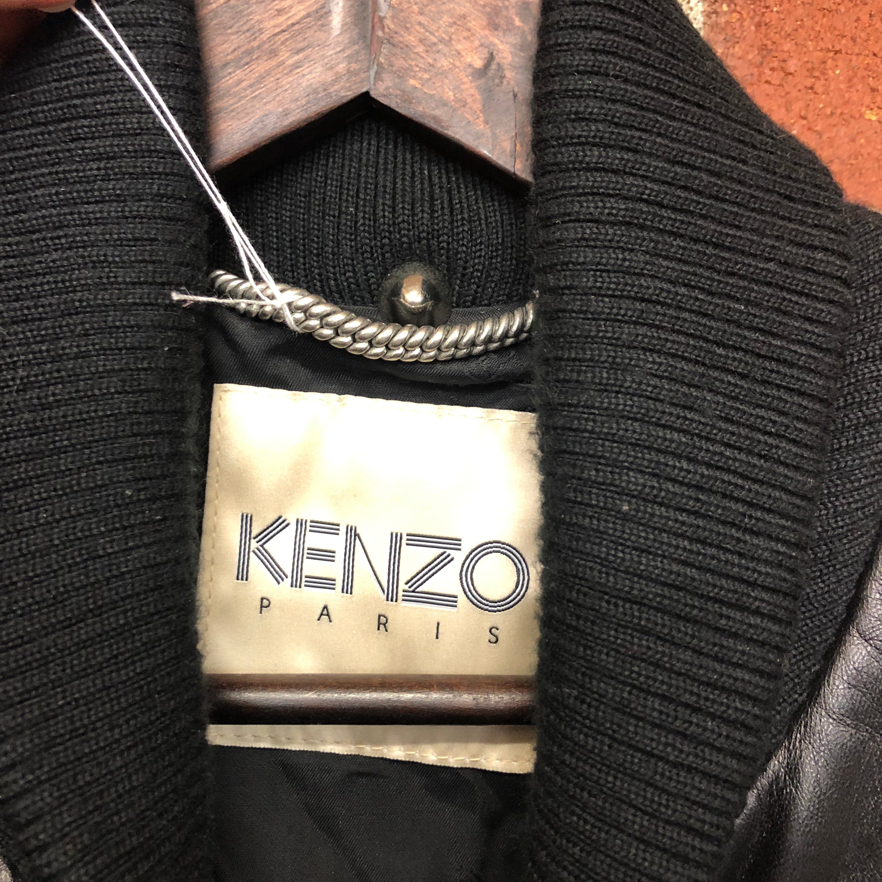 KENZO leather quilted bomber