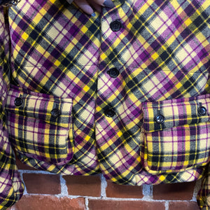 COMME DES GARCONS tartan wool puffer jacket