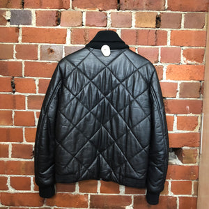 KENZO leather quilted bomber