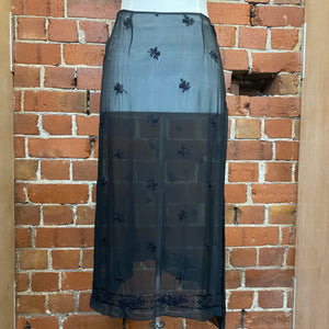 COLETTE DINNAGIN silk beaded skirt