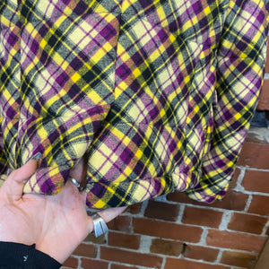 COMME DES GARCONS tartan wool puffer jacket