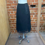 CARLSON silk skirt with lace