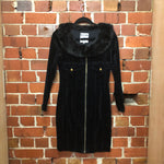 MOSCHINO faux fur trim 1990s dress