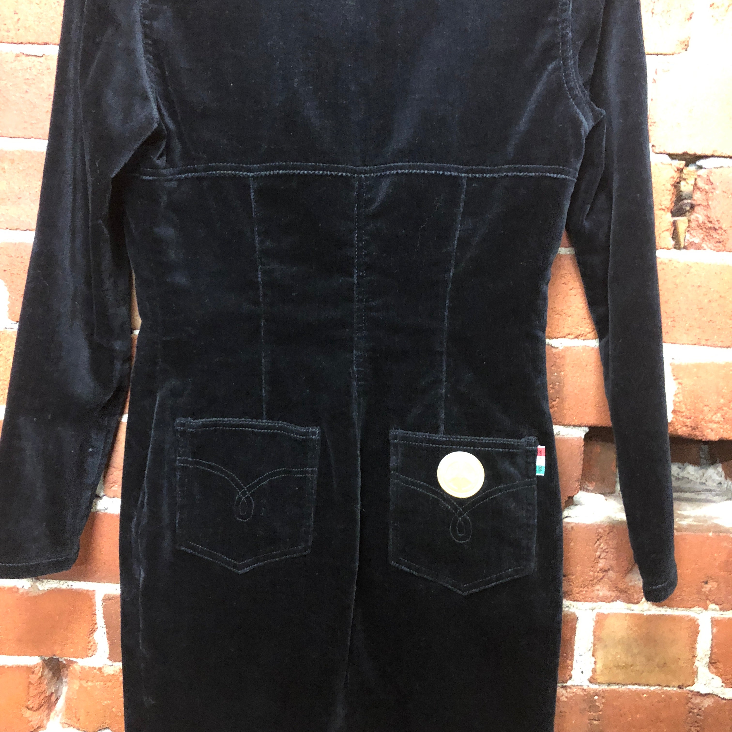 MOSCHINO faux fur trim 1990s dress