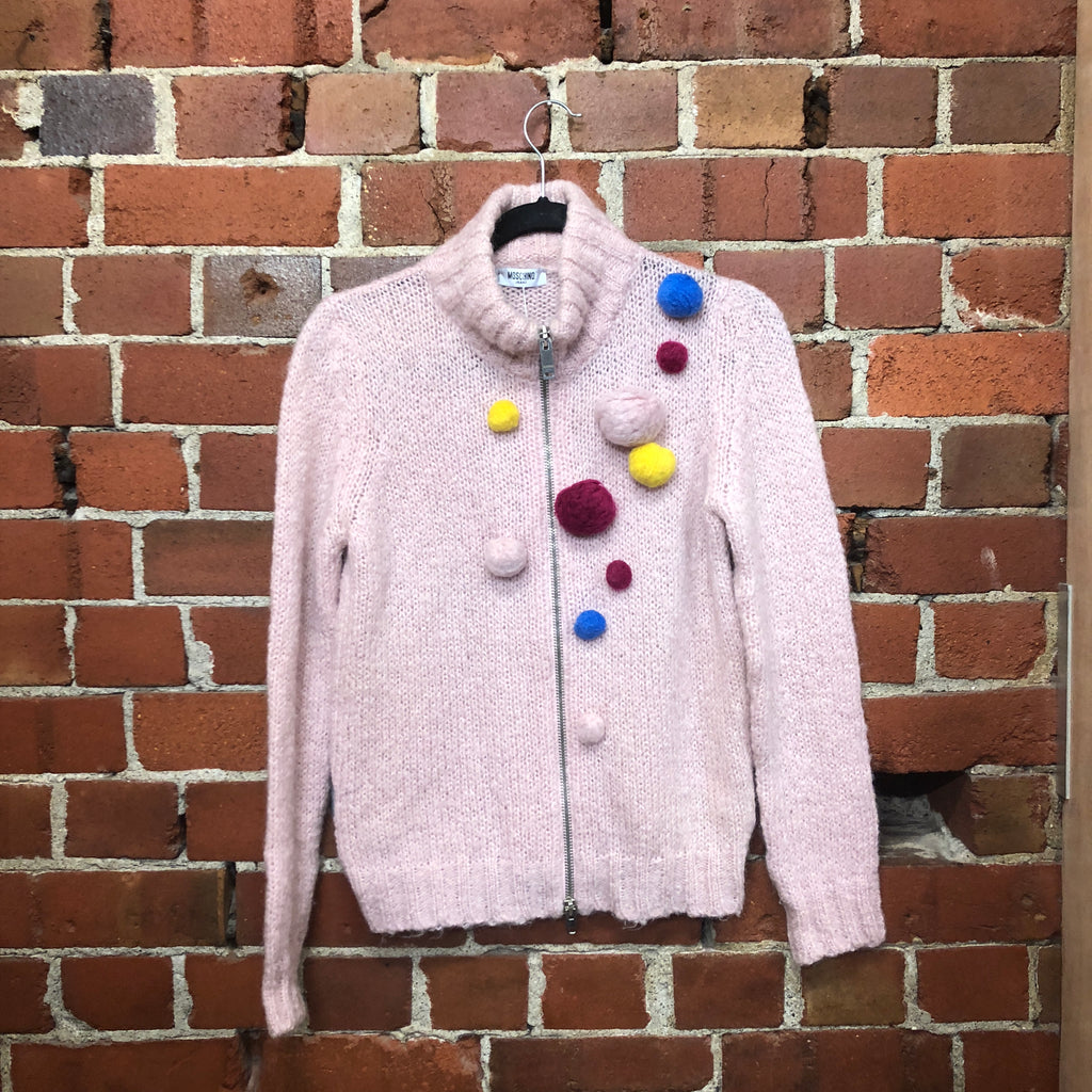 MOSCHINO mohair pom pom jumper!