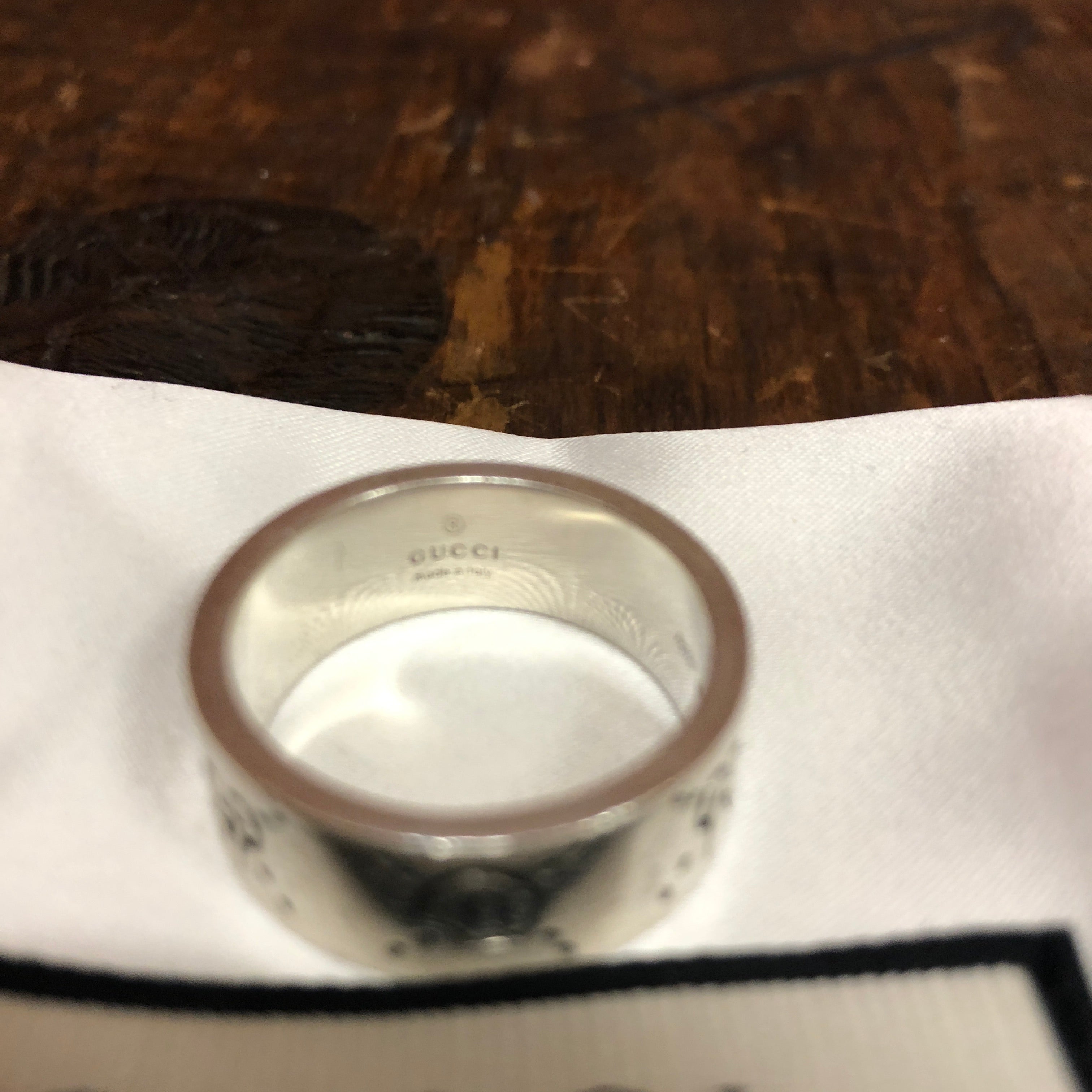 GUCCI Ghost sterling silver ring