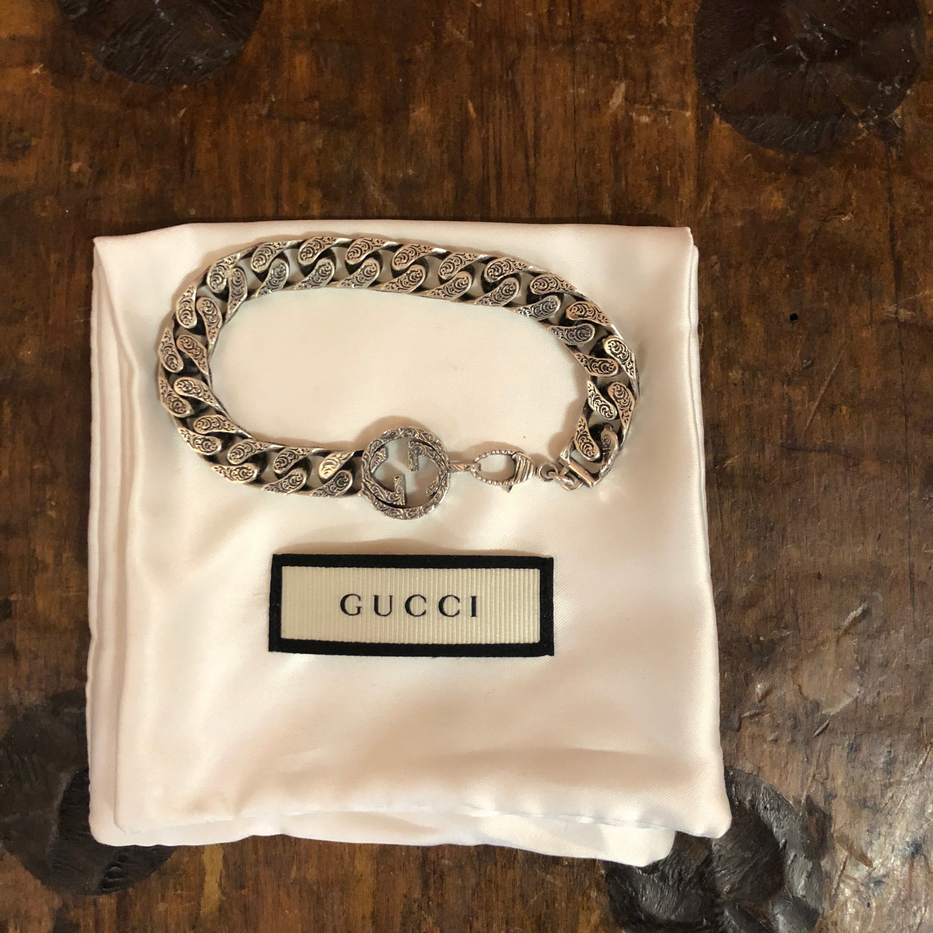 GUCCI Interlocking G chain bracelet in silver