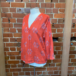 WOVEN in India fabric top