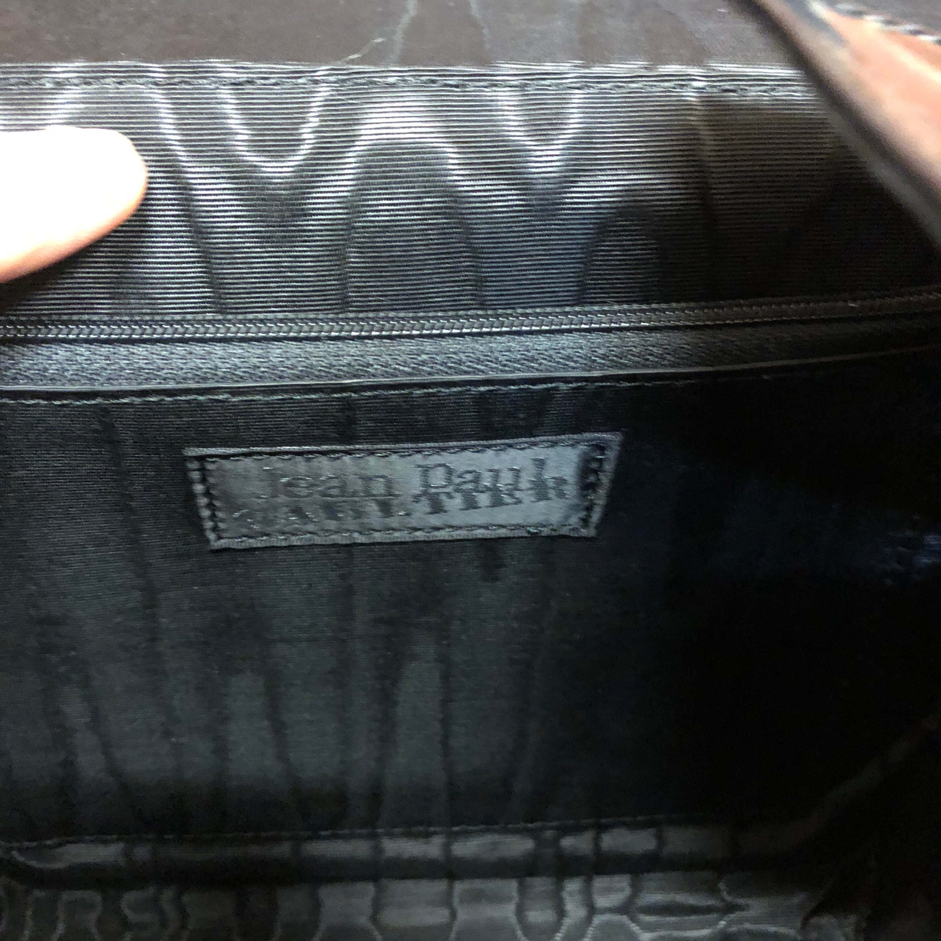JEAN PAUL GAULTIER pony hair and patent leather box bag!