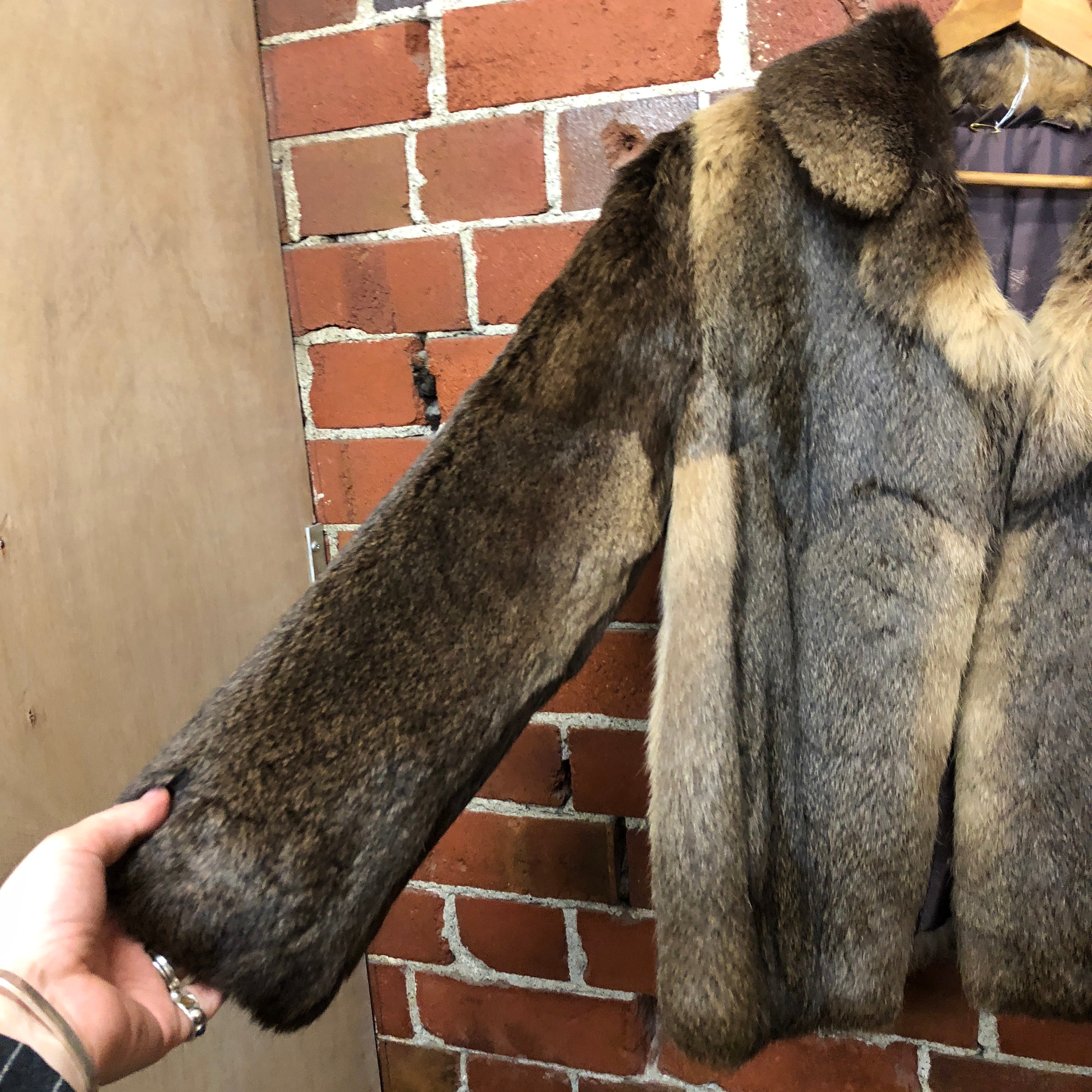 1970s rabbit fur jacket