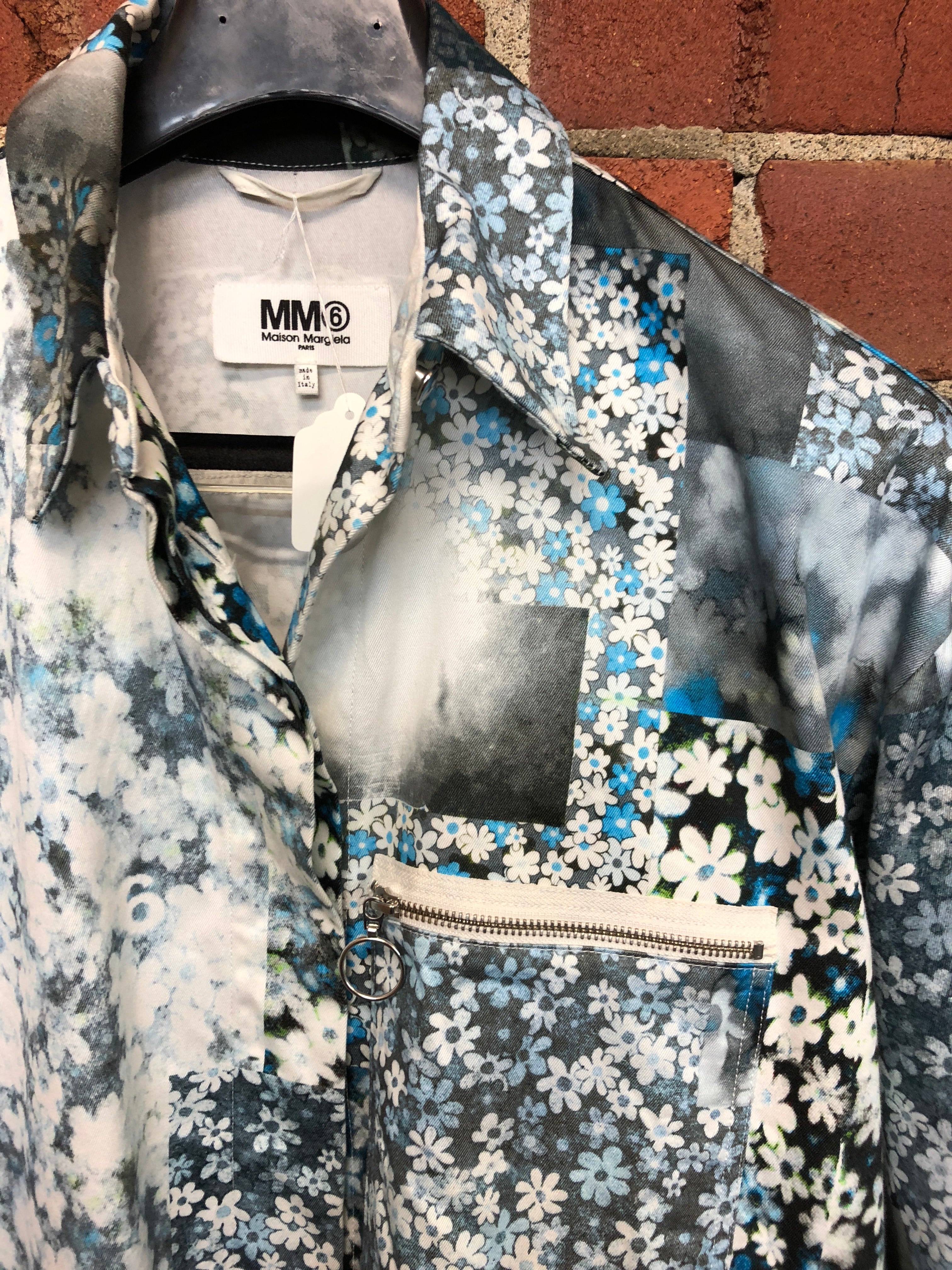 MM6 Martin Margiela floral lab style cotton coat