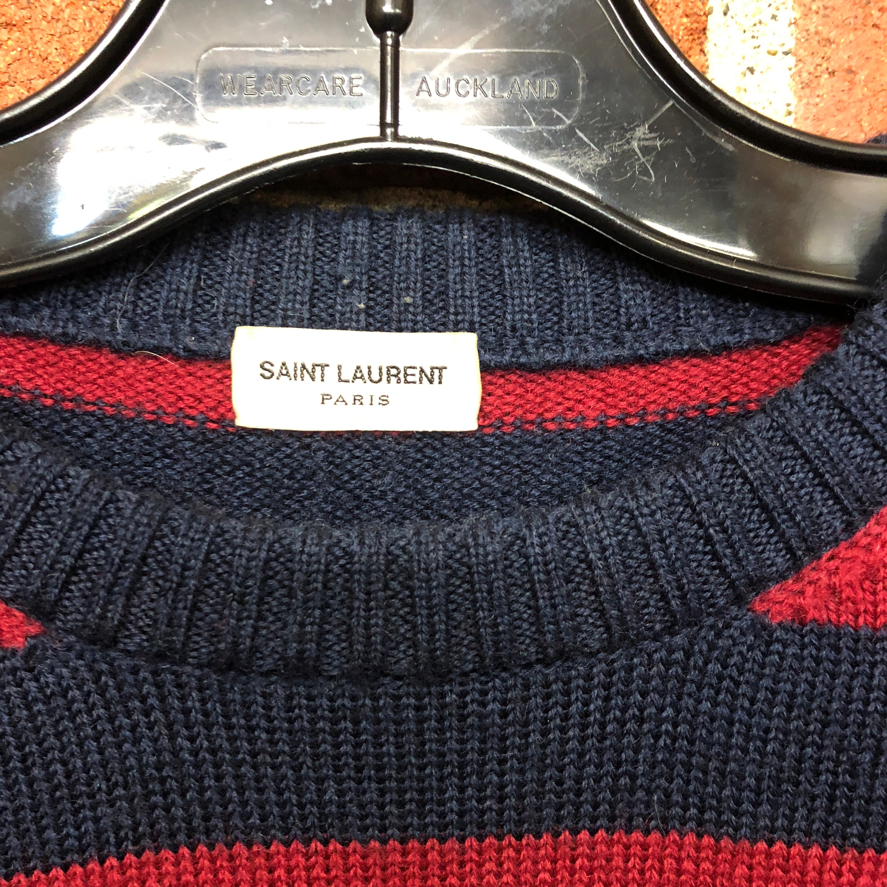 SAINT LAURENT nautical striped wool jumper