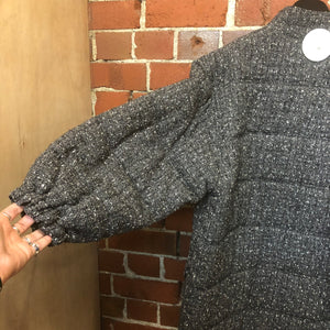 GAULTIER 1980s wool tweed puffer coat