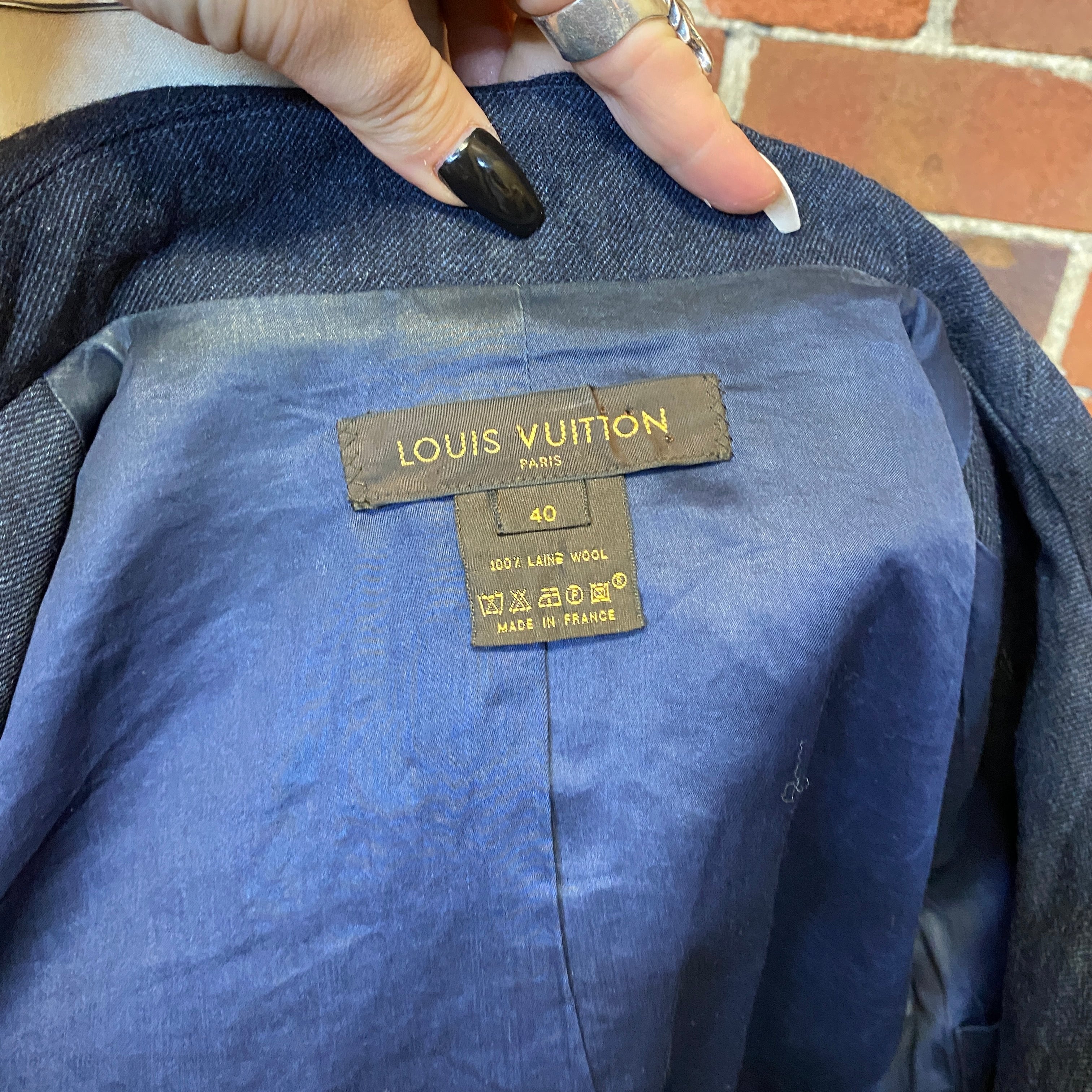 Wool jacket Louis Vuitton Blue size 48 FR in Wool - 35336557