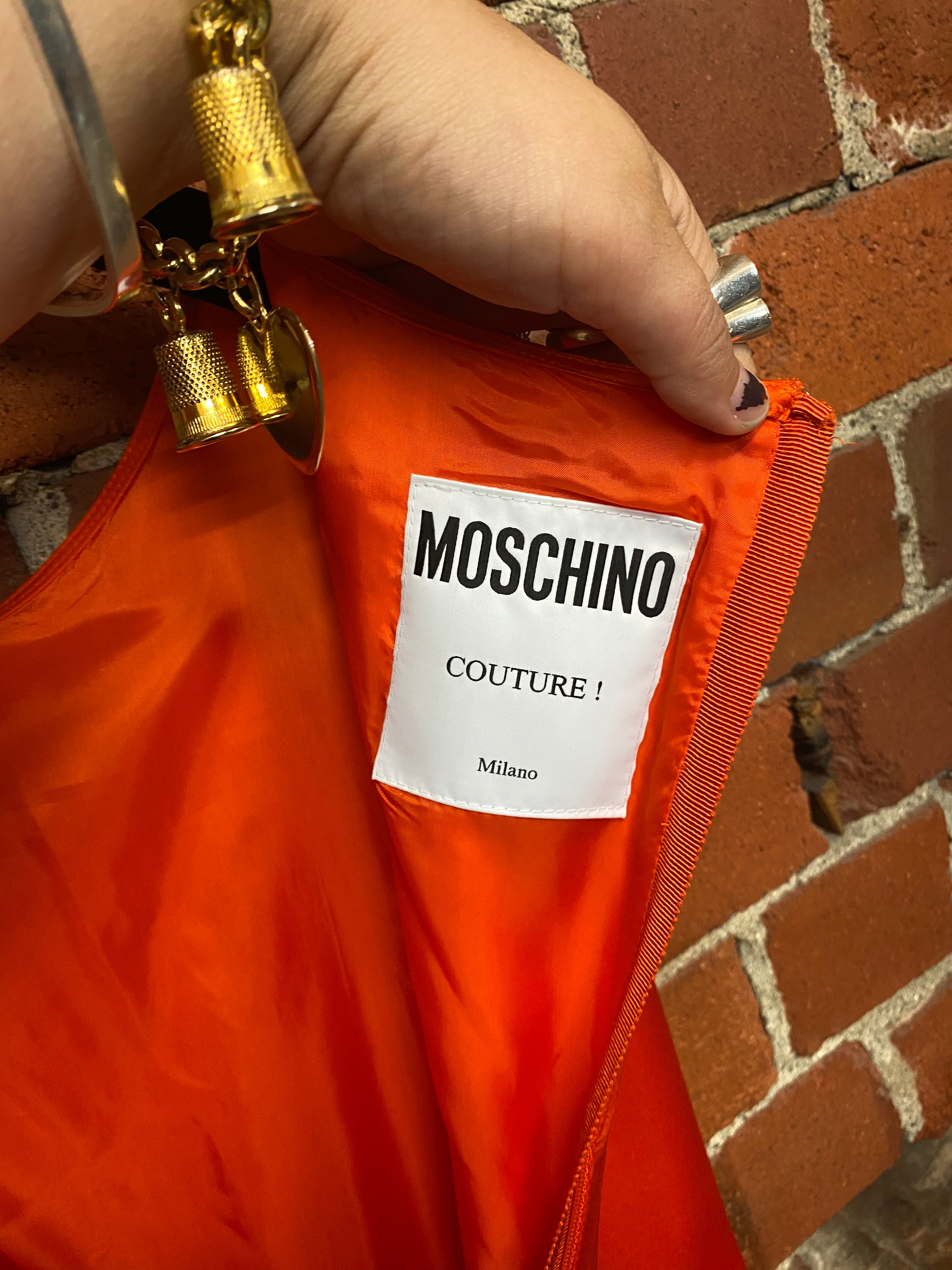 MOSCHINO construction collection silk dress!