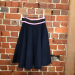 JOURDEN wool and ribbon trim skirt