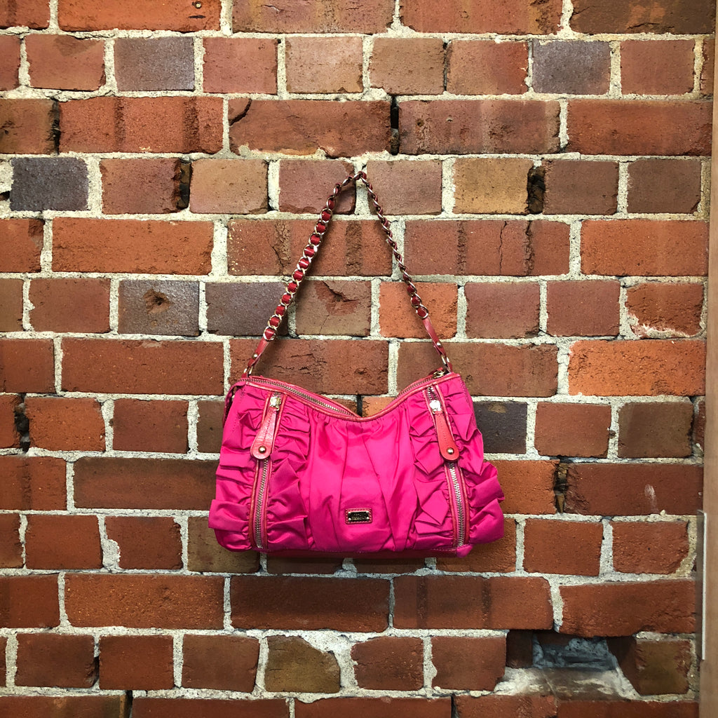 MOSCHINO 2000's ruffle handbag