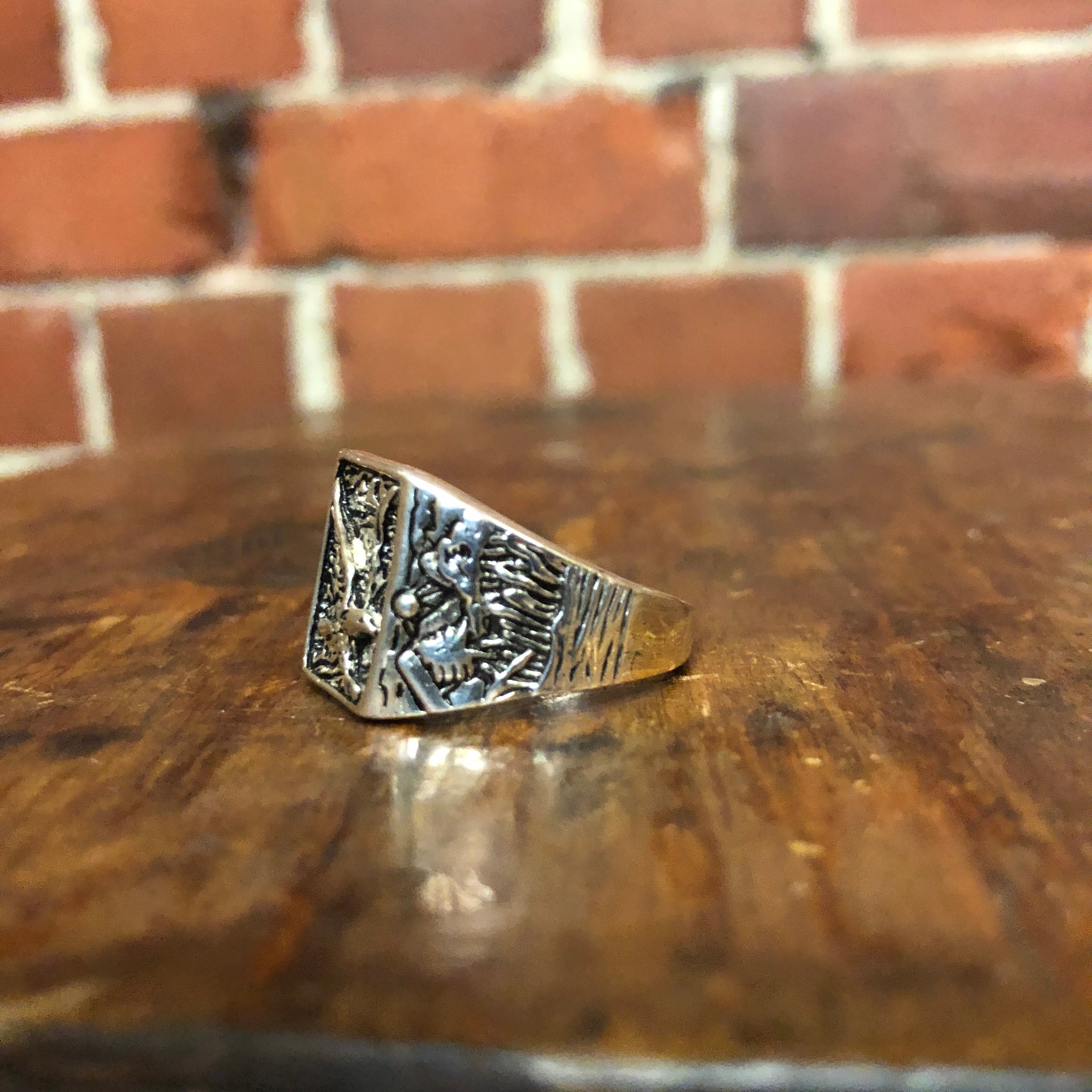Sterling silver eagle ring