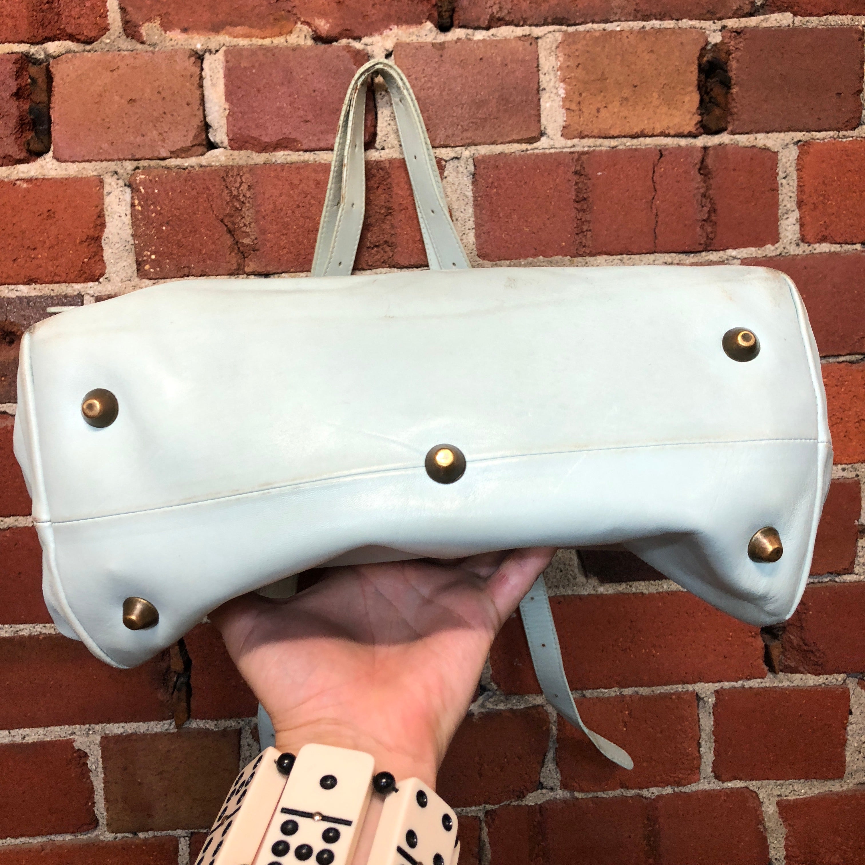MARGIELA 'white label' leather handbag