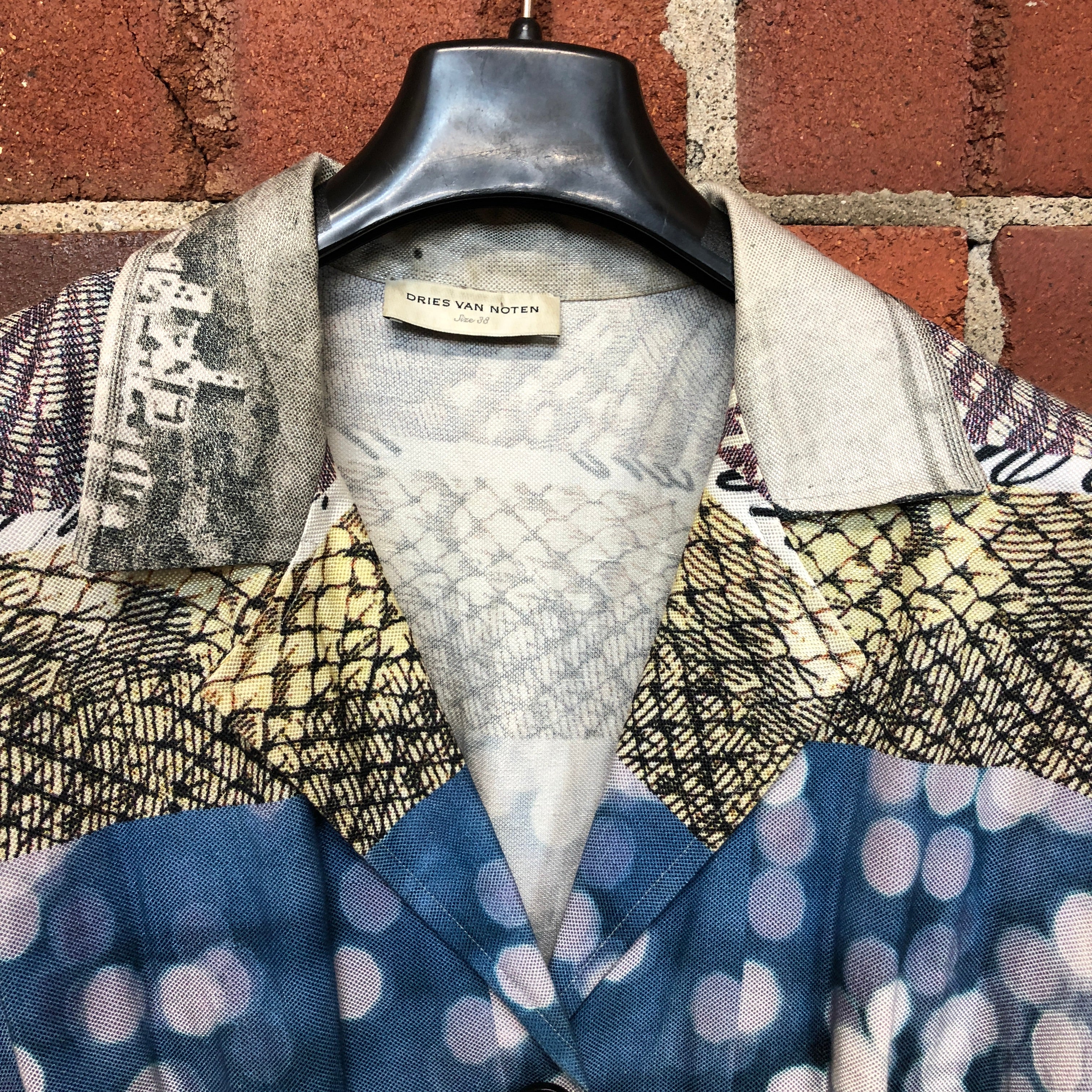 DRIES VAN NOTEN linen patterned jacket