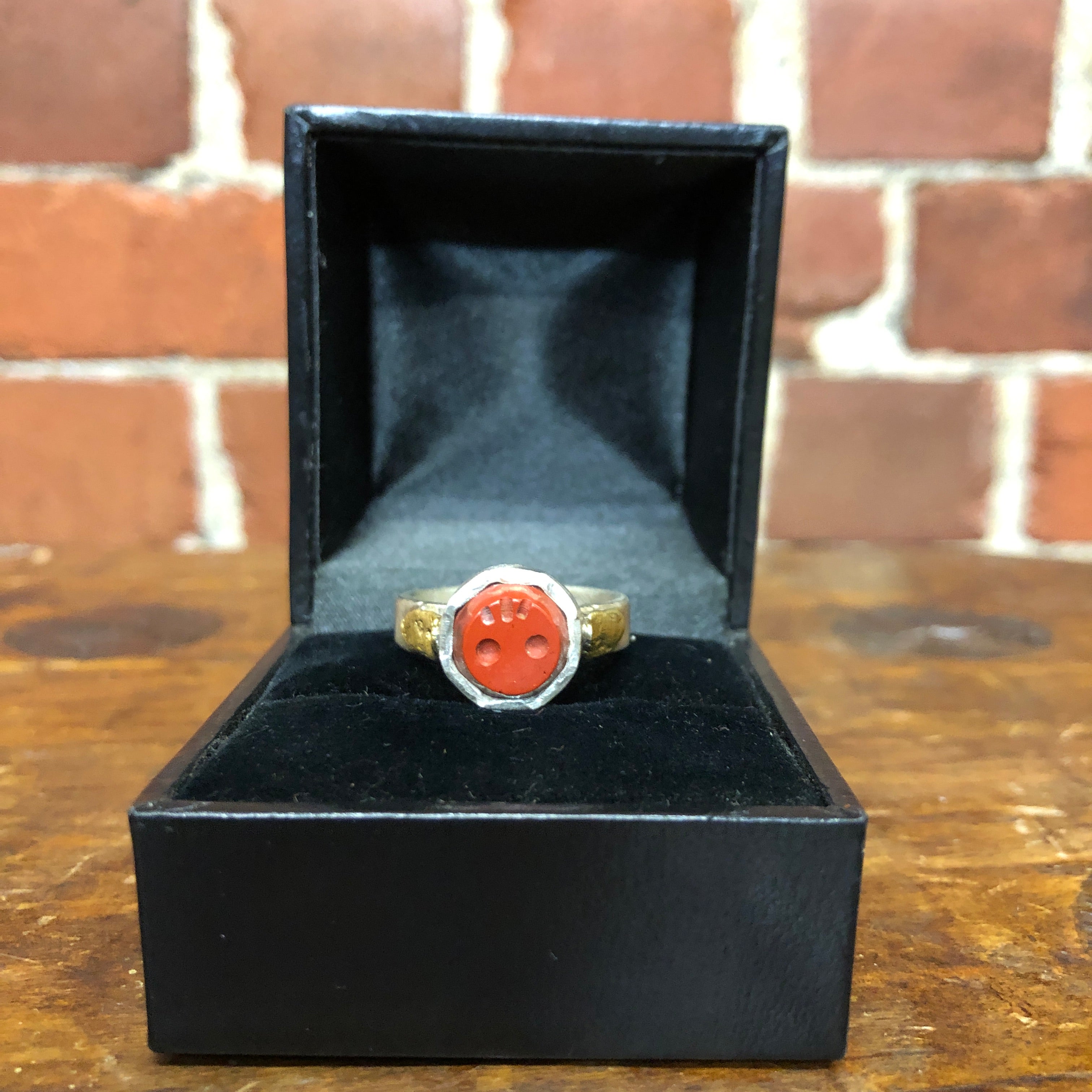 NEIL ADCOCK NZ Jasper, 24K gold and sterling silver ring