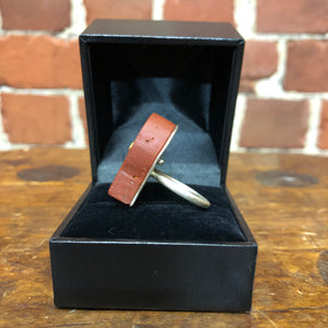 NEIL ADCOCK New Zealand Jasper, 24K Gold and Sterling Silver ring