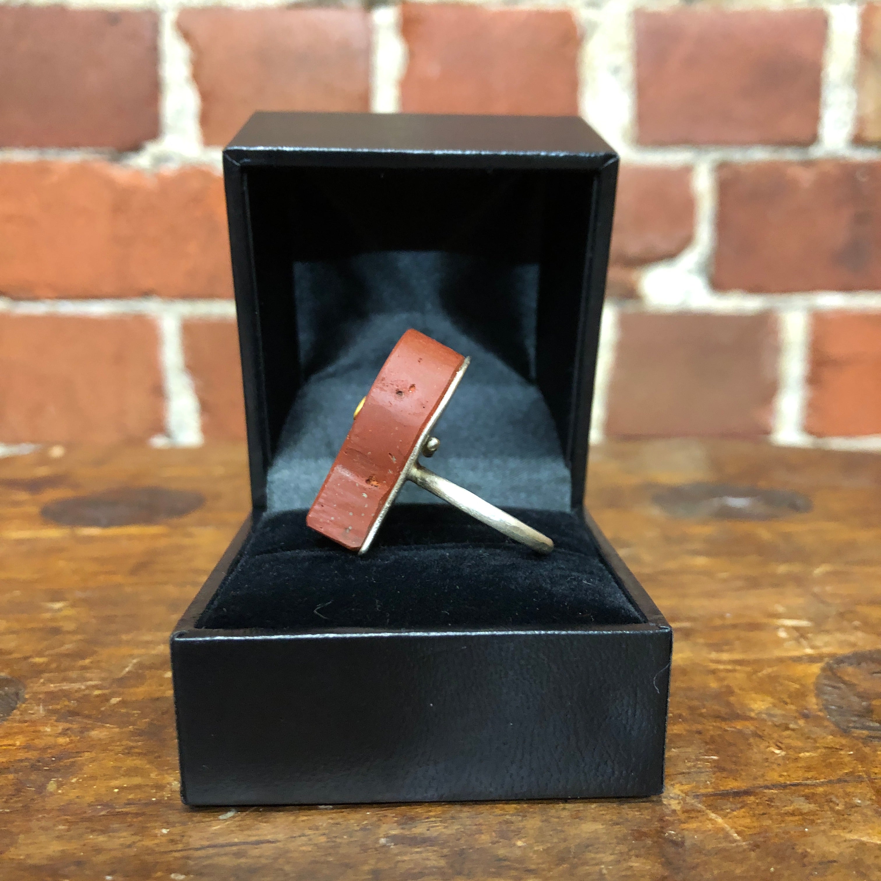 NEIL ADCOCK New Zealand Jasper, 24K Gold and Sterling Silver ring