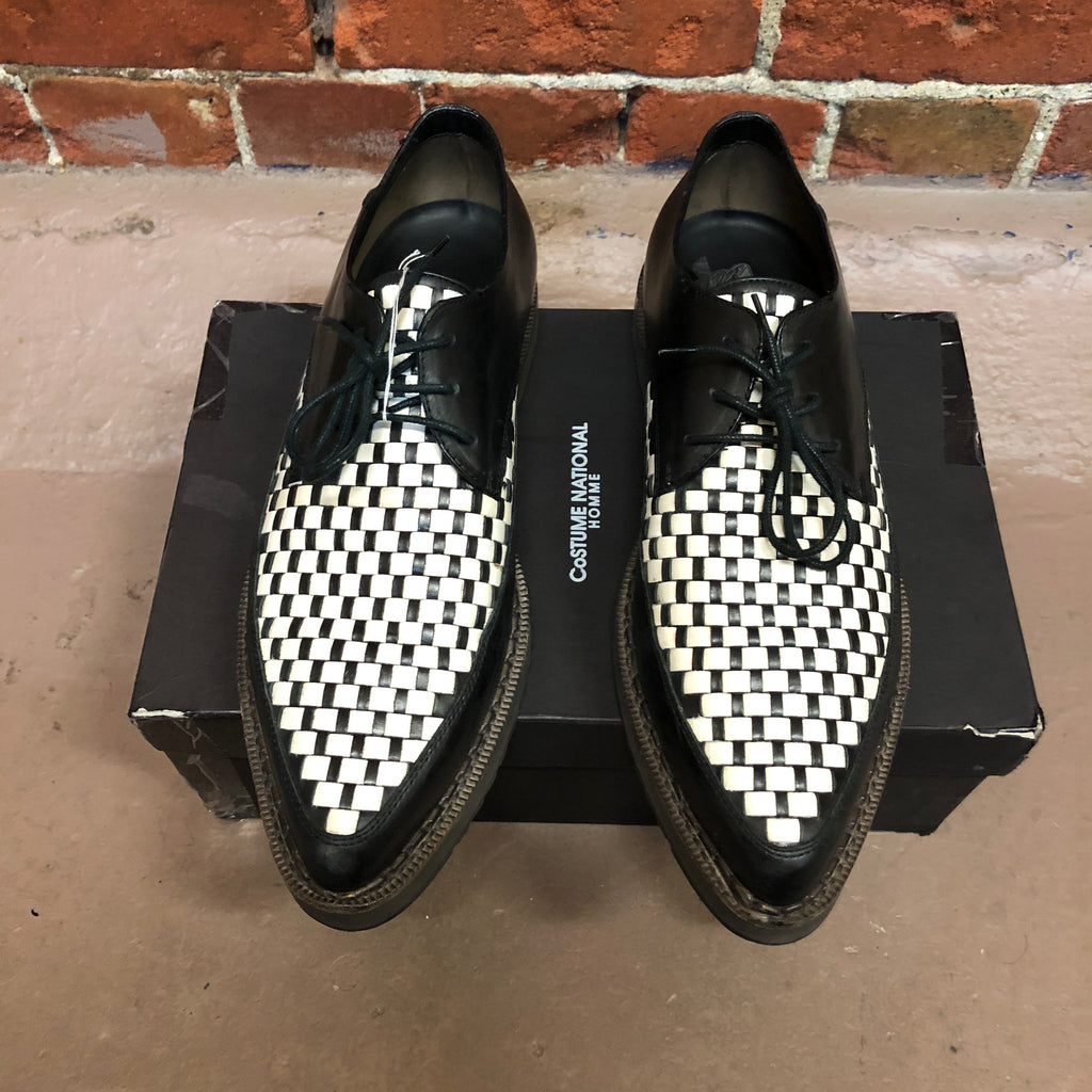 COSTUME NATIONAL HOMME woven brothel creeper shoes