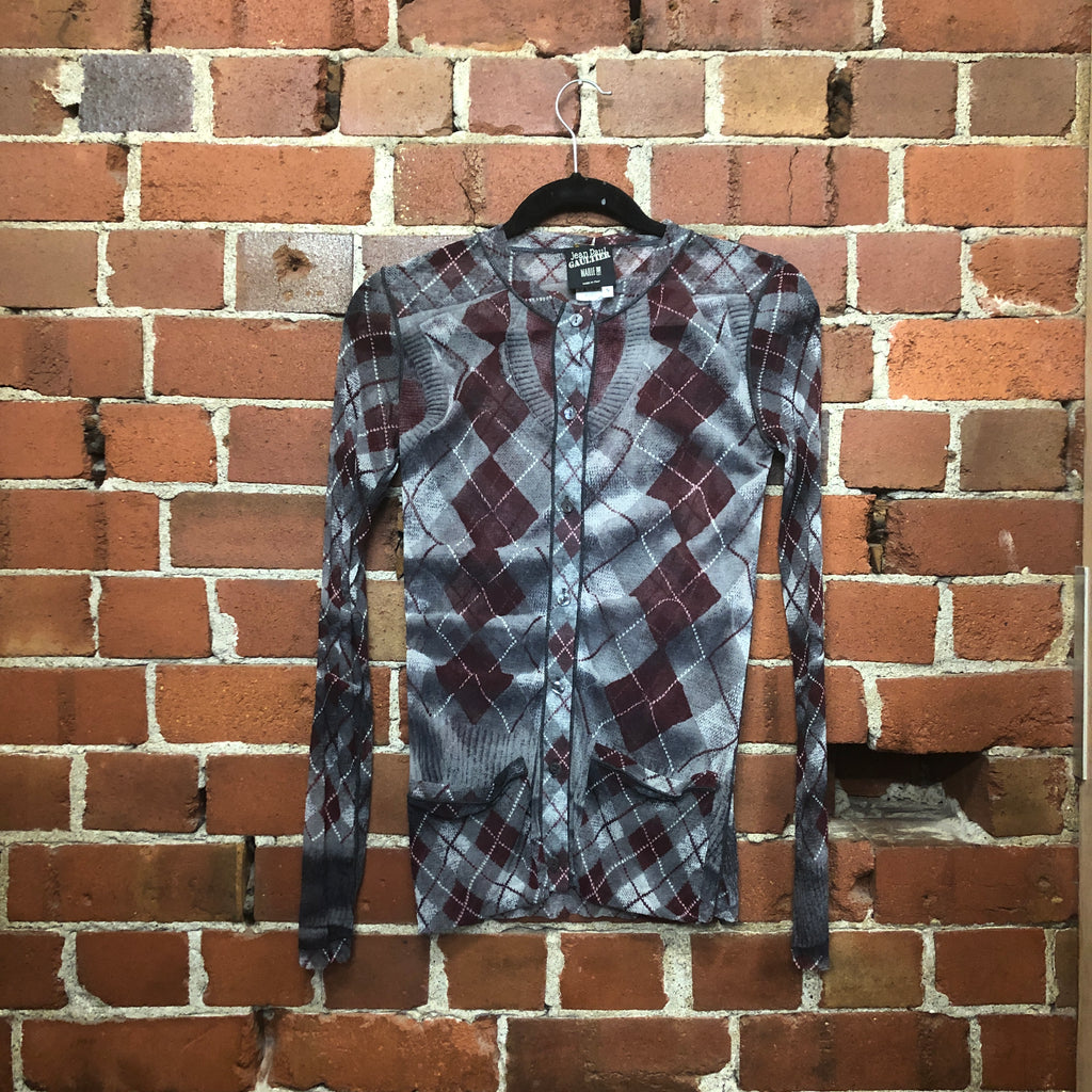 JEAN PAUL GAULTIER Argyle print mesh