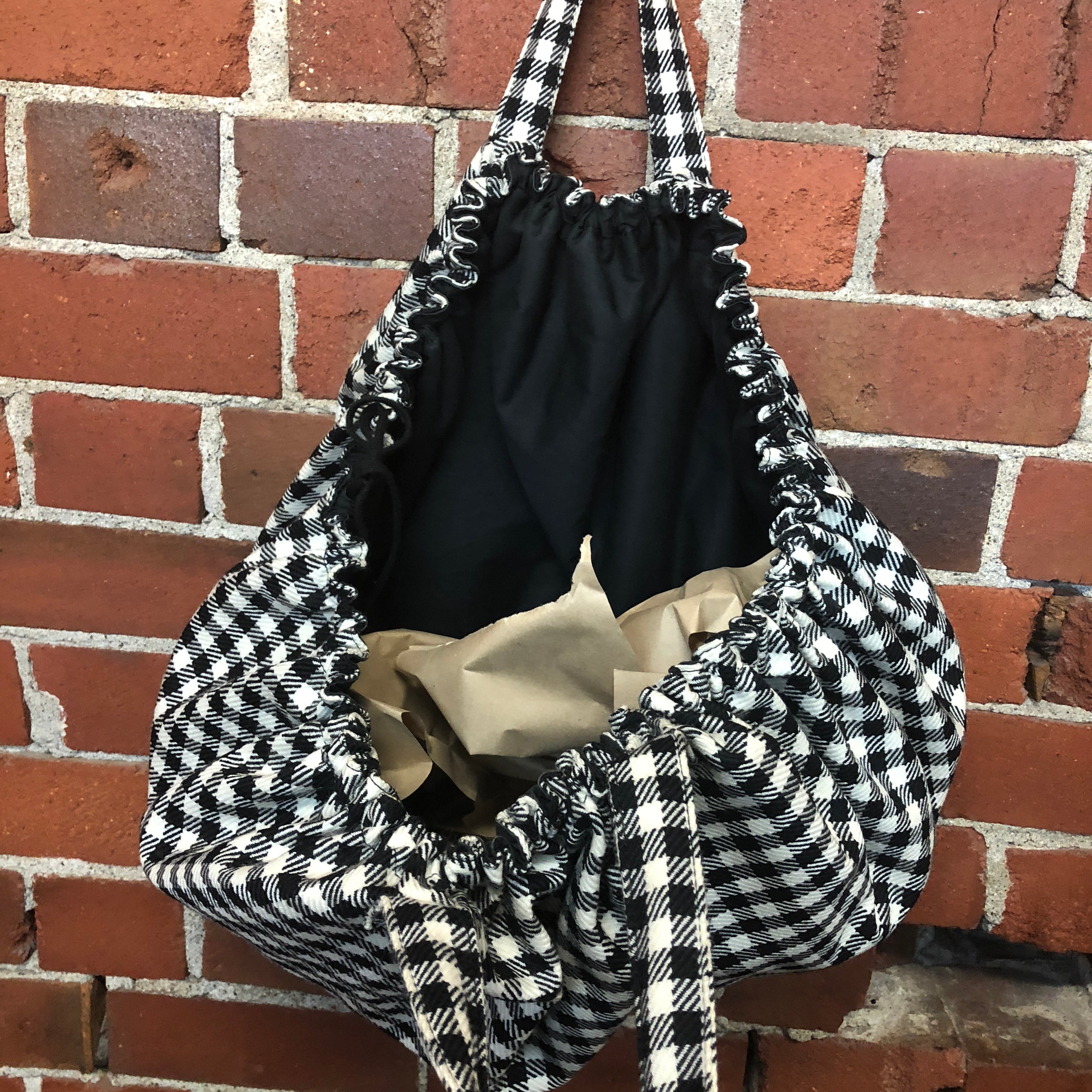 COMME DES GARCONS houndstooth oversize bag