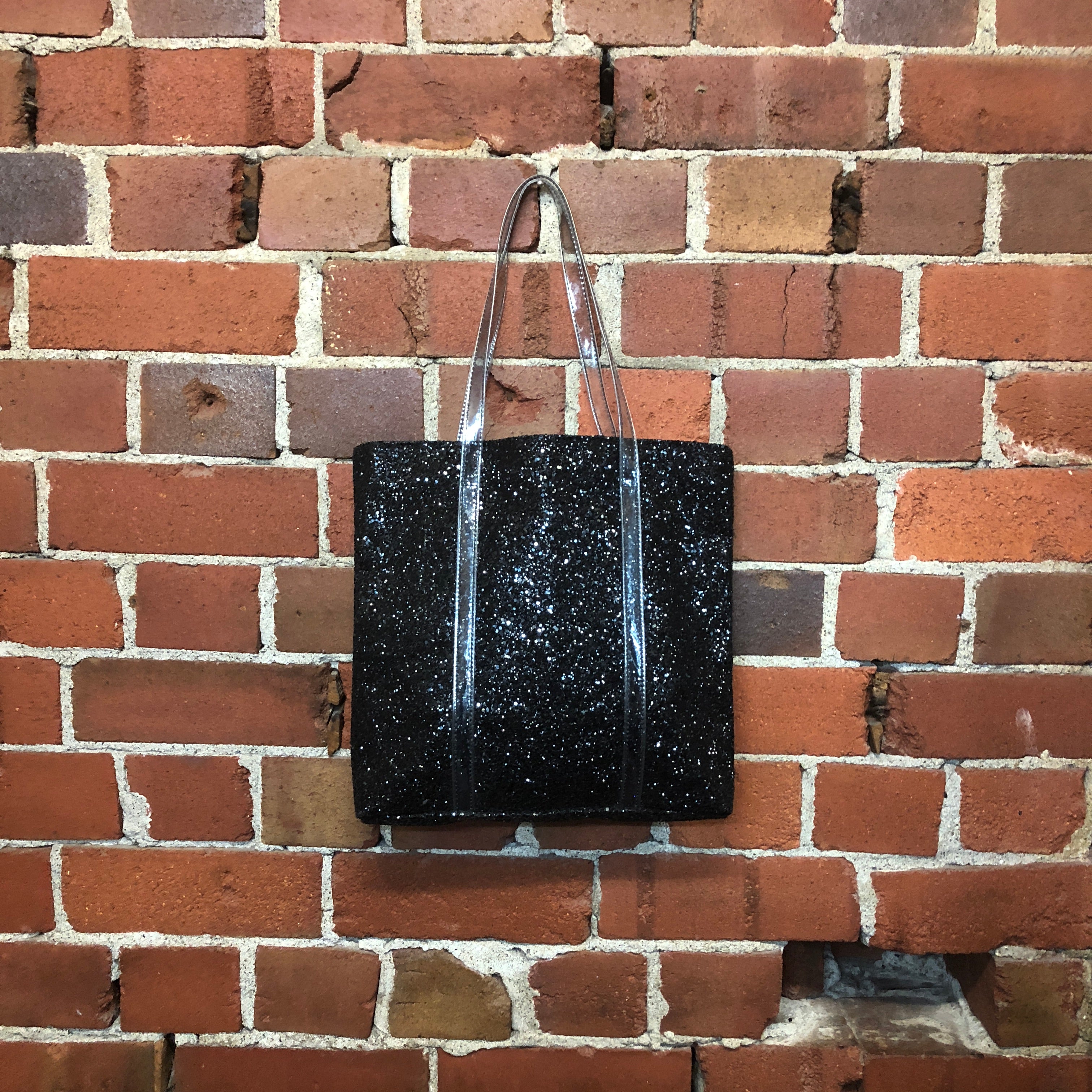 COMME DES GARCONS Glitter and plastic handbag