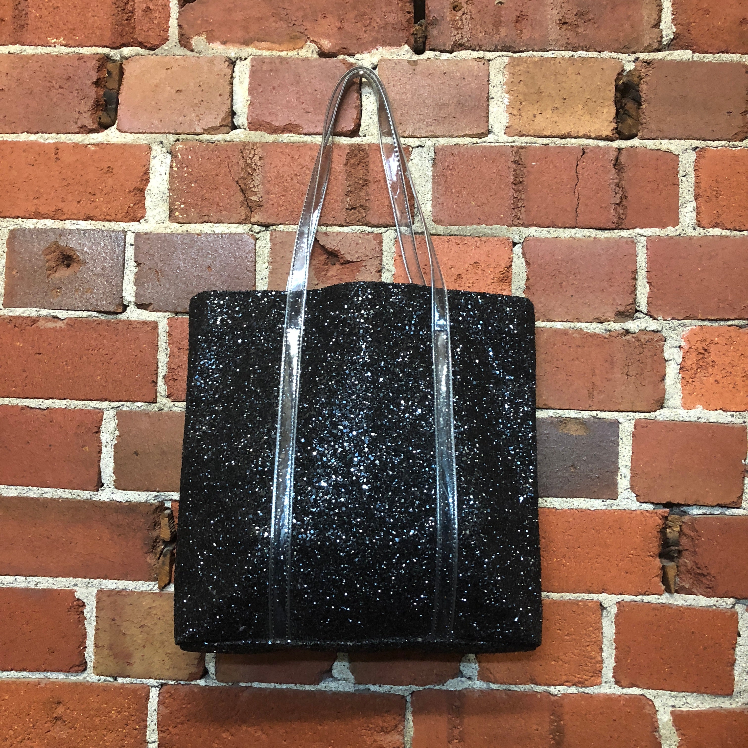 COMME DES GARCONS Glitter and plastic handbag