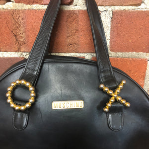 MOSCHINO leather mini XO handbag