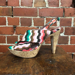 MISSONI woven fabric and cork heels! 38