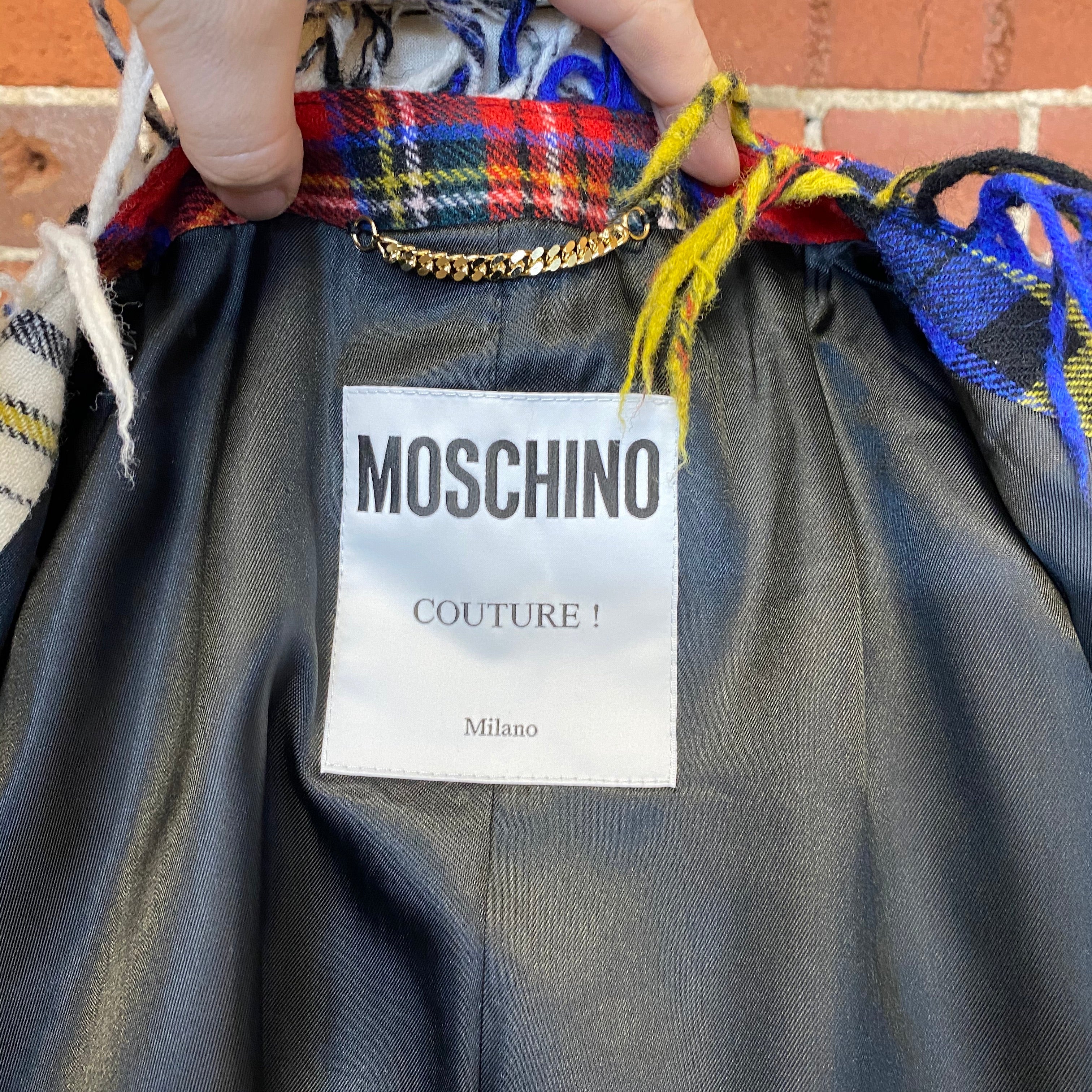 MOSCHINO COUTURE 1990s tartan suit!